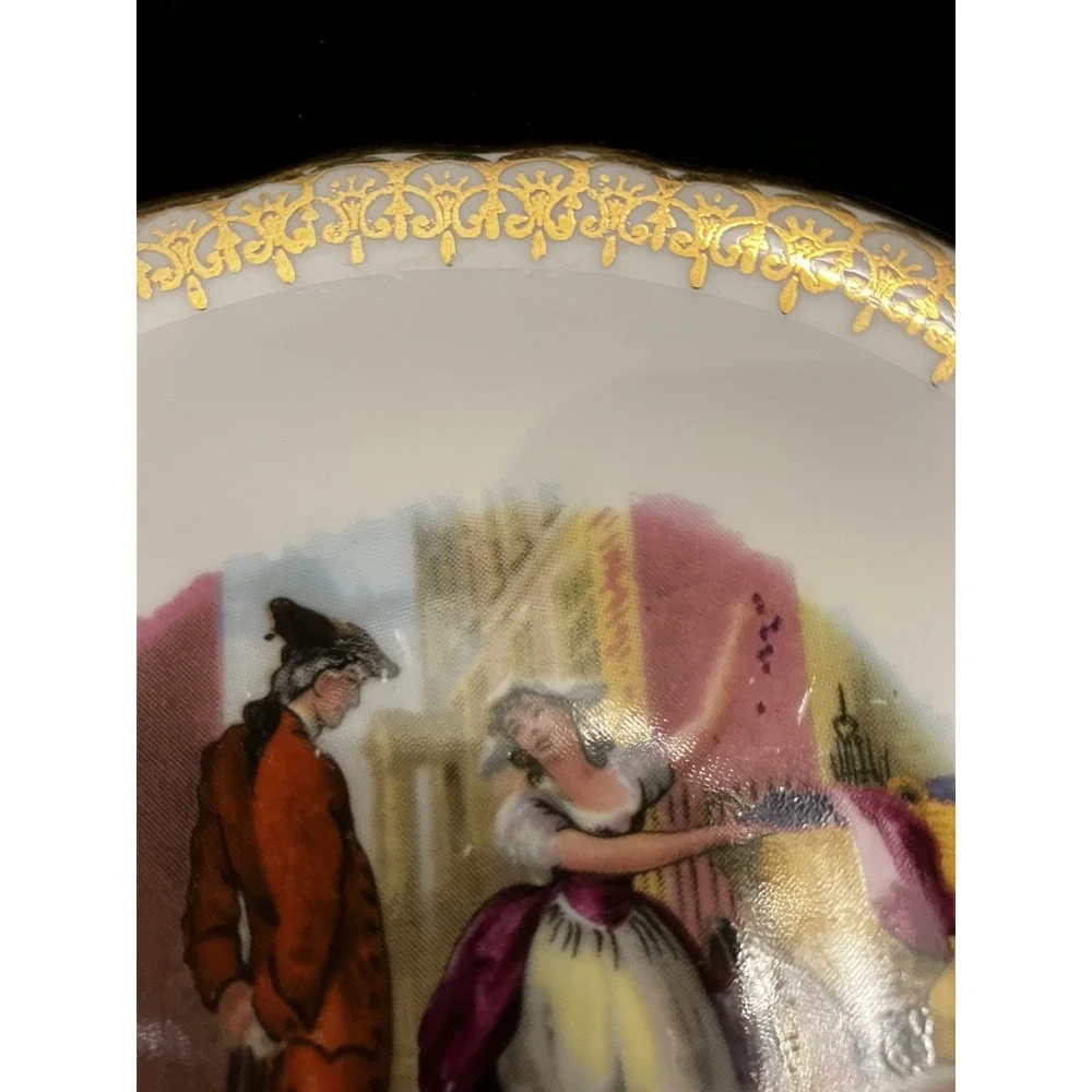 Vtg Royal Grafton Bone China Butter Trinket Dish England Cries London Cherries